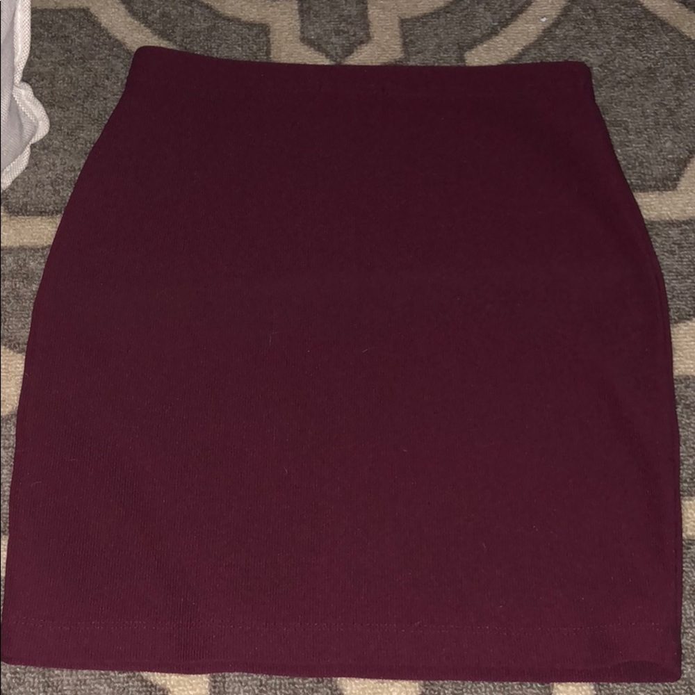 Burgundy skirt